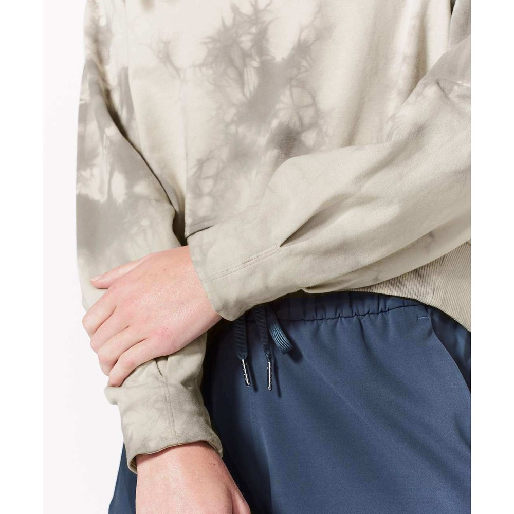 Lululemon Womens Its A Wash Long Sleeve‎ Pullover Sweatshirt Sz 6 Shibori Marble - Picture 3 of 11
